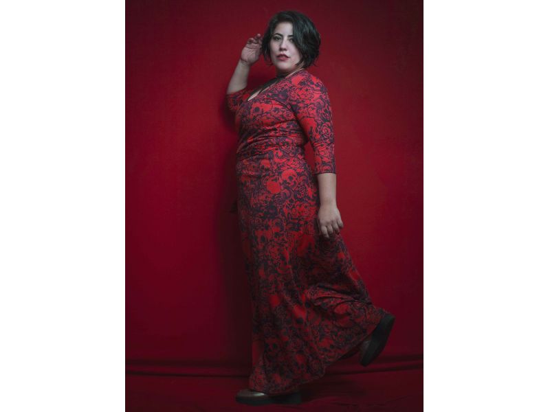 Vestido Longo Caveira e Rosas Vestido Longo Caveira e Rosas