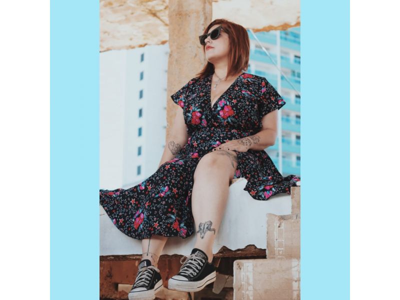Vestido Midi Estrelinha Vestido Midi Estrelinha
