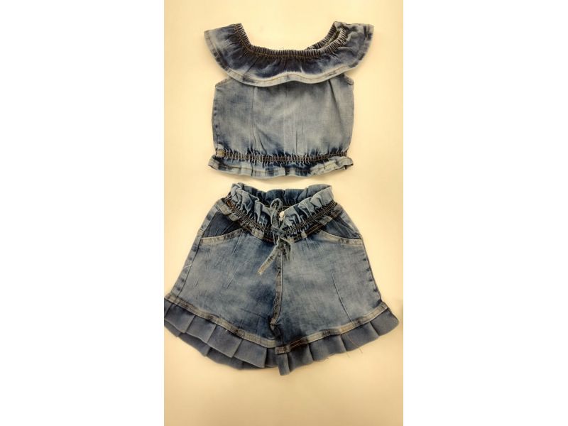 Conjunto Jeans Ciganinha Conjunto Jeans Ciganinha